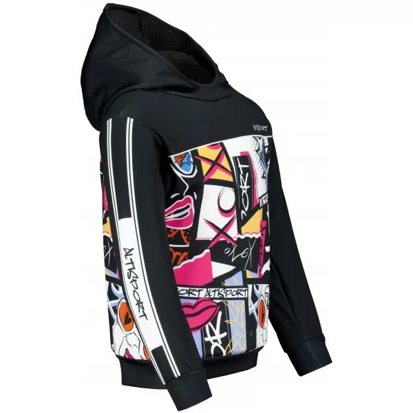  Hanorac funcțional premium pentru copii ALTISPORT VOJ/ALK041MI01 NEGRU 