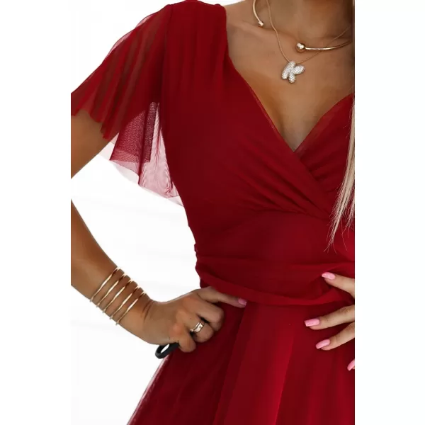 Rochie NUMOCO NASTIA 562-2 BURGUNDIA 