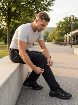 Pantaloni/short pentru bărbați ALTISPORT NoPrint NP/ALM2021NJ NEGRU