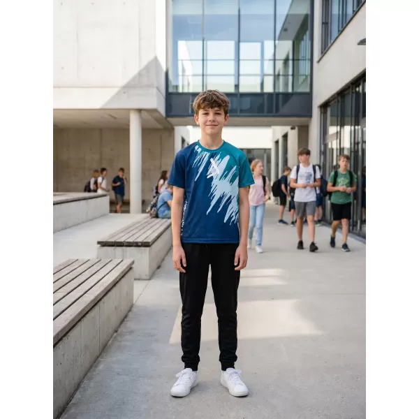  Tricou funcțional premium pentru copii ALTISPORT VOJ/ALK006TR01 KEROSEN/ALBASTRU 