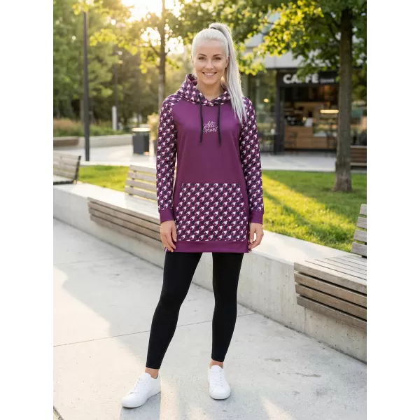  Hanorac prelungit funcțional pentru femei premium ALTISPORT VOJ/ALW048MI03 VIOLET 