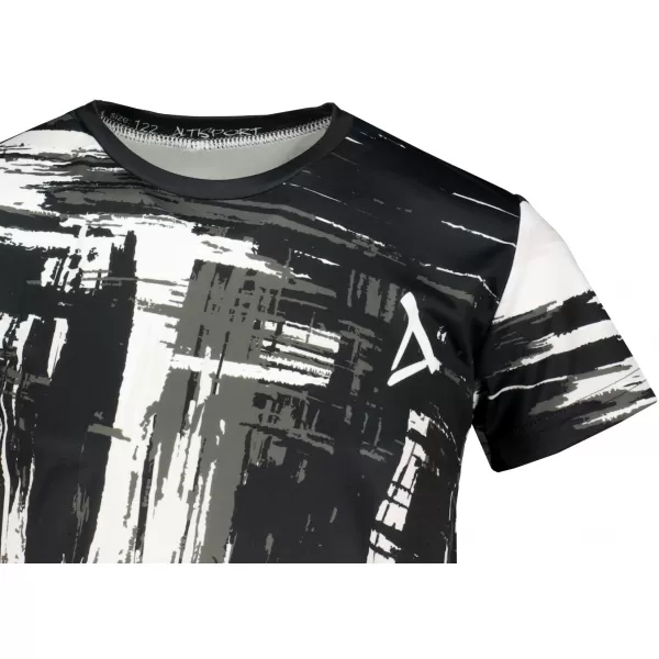  Tricou funcțional premium pentru copii ALTISPORT VOJ/ALK010TR01 ALB-NEGRU 