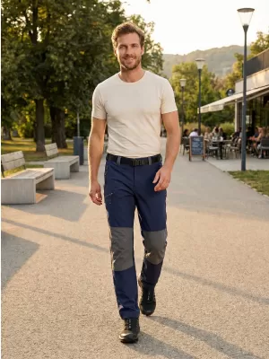 Pantaloni pentru bărbați ALTISPORT NoPrint NP/ALM6021NJ BLEUMARIN/CARBON