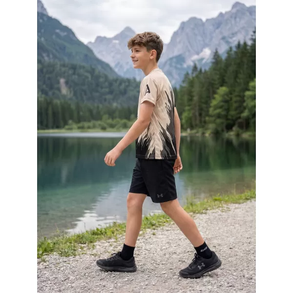  Tricou funcțional premium pentru copii ALTISPORT VOJ/ALK006TR01 NEGRU/MARO 