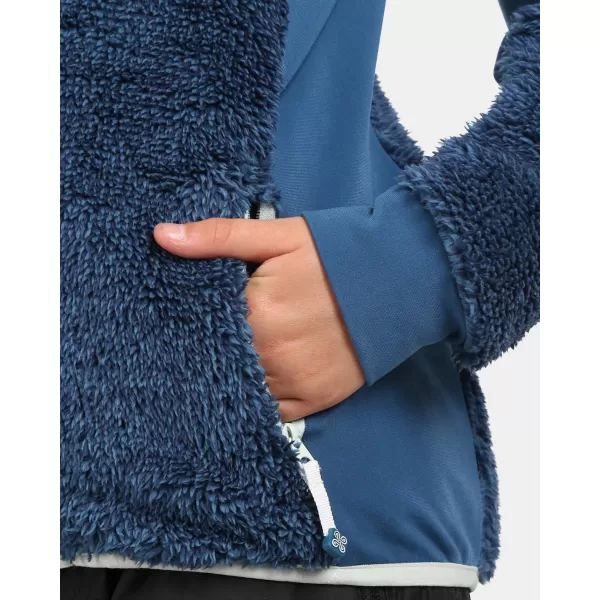  Hanorac pentru fete din fleece KILPI NORKA-JG WJ0211KI ALBASTRU ÎNCHIS 
