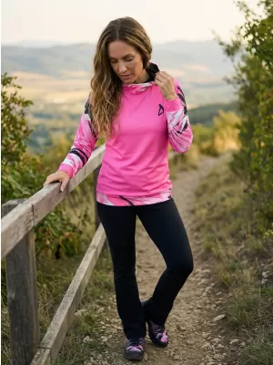Hanorac funcțional premium pentru femei ALTISPORT VOJ/ALW039MI01 ROZ FLUO