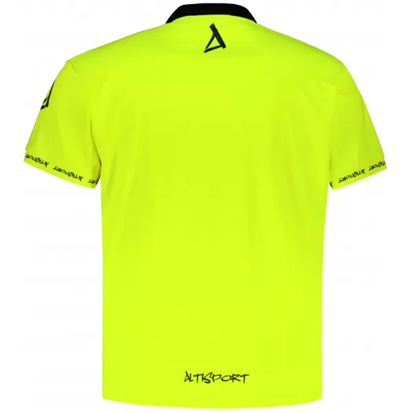  Tricou funcțional pentru bărbați cu guler premium ALTISPORT VOJ/ALM000TR05 GALBEN NEON 