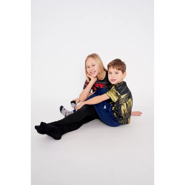  Tricou funcțional premium pentru copii ALTISPORT VOJ/ALK010TR01 NEGRU/ARMATĂ 