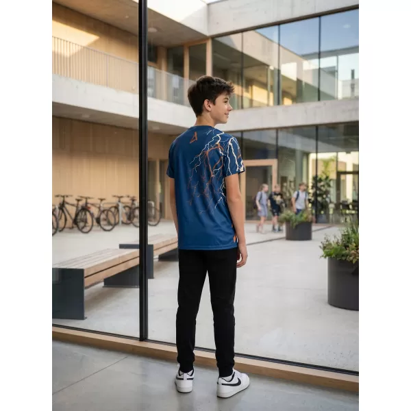  Tricou funcțional premium pentru copii ALTISPORT VOJ/ALK004TR01 BLEUMARIN/MARO 
