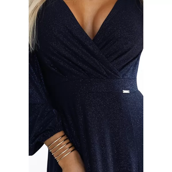  Rochie NUMOCO NELA 572-1 ALBASTRU ÎNCHIS 
