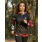 Hanorac funcțional premium pentru femei ALTISPORT VOJ/ALW039MI01 NEGRU/ROSU