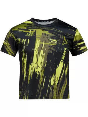 Tricou funcțional premium pentru copii ALTISPORT VOJ/ALK010TR01 NEGRU/ARMATĂ