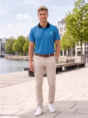 Tricou funcțional pentru bărbați cu guler premium ALTISPORT VOJ/ALM000TR05 KEROSENUL