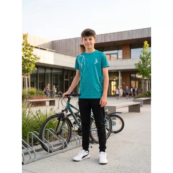  Tricou funcțional premium pentru copii ALTISPORT VOJ/ALK004TR01 KEROSEN/ALB 