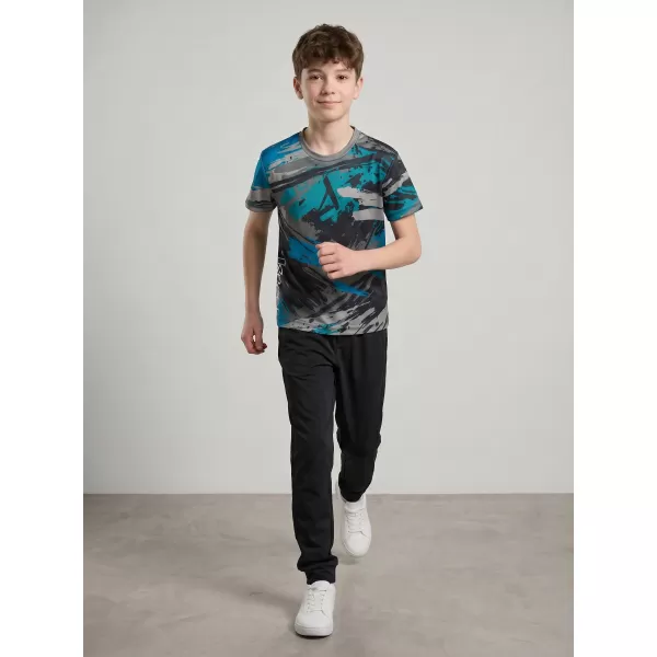  Tricou funcțional premium pentru copii ALTISPORT VOJ/ALK014TR01 NEGRU/KEROSEN 