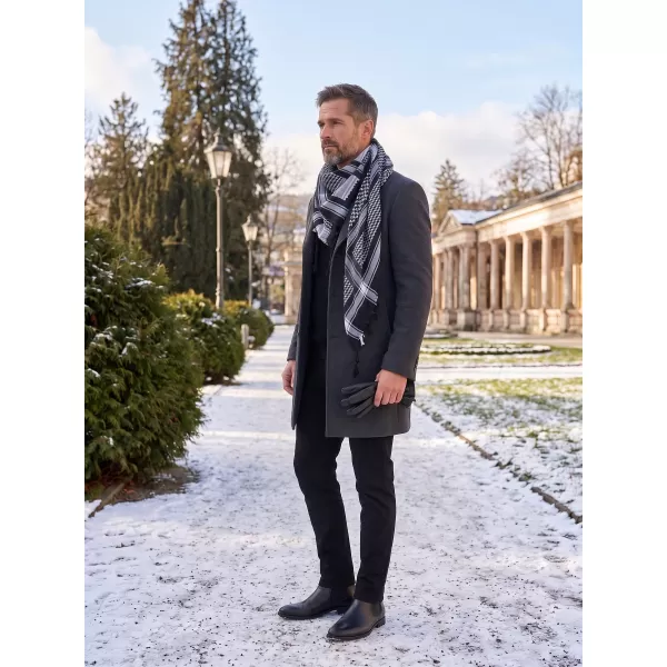  Eşarfă BRANDIT BD7009 NEGRU/ALB 