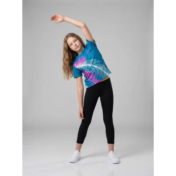  Tricou funcțional premium pentru copii ALTISPORT VOJ/ALK001TR01 BENZINĂ/ROZ 