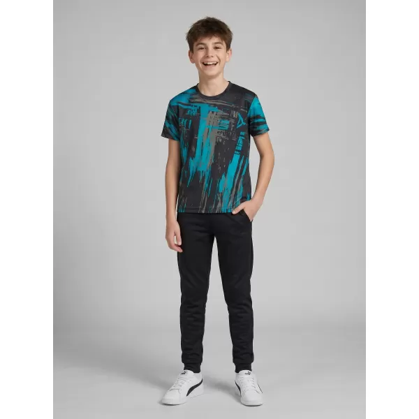  Tricou funcțional premium pentru copii ALTISPORT VOJ/ALK010TR01 NEGRU/SMARALD 