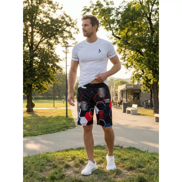  Pantaloni scurți funcționali premium pentru bărbați, fără buzunare ALTISPORT VOJ/ALM036KRA02 HEXA NEGRU 