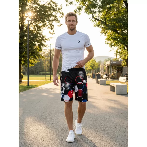  Pantaloni scurți funcționali premium pentru bărbați, fără buzunare ALTISPORT VOJ/ALM036KRA02 HEXA NEGRU 