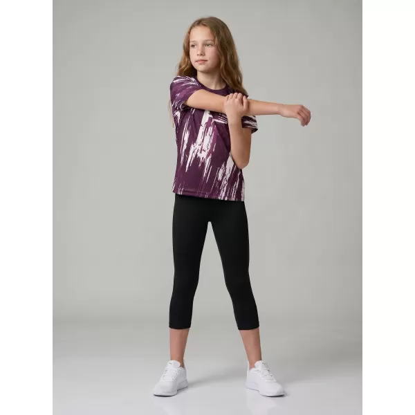  Tricou funcțional premium pentru copii ALTISPORT VOJ/ALK010TR01 VIOLET/ALB 