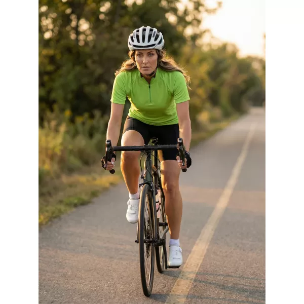  Tricou de ciclism pentru femei ALTISPORT NoPrint NP/ALW115NJ VERDE LIME 