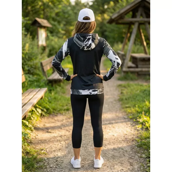  Hanorac funcțional premium pentru femei ALTISPORT VOJ/ALW039MI01 NEGRU/ALB 