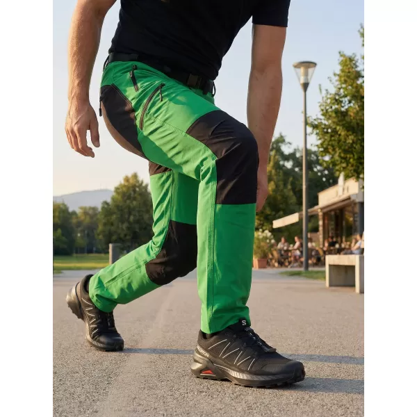  Pantaloni pentru bărbați ALTISPORT NoPrint NP/ALM6021NJ FERIGA VERDE/NEGRU 