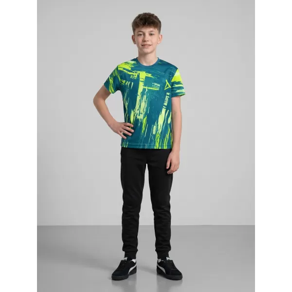  Tricou funcțional premium pentru copii ALTISPORT VOJ/ALK010TR01 KEROSEN/GALBEN 