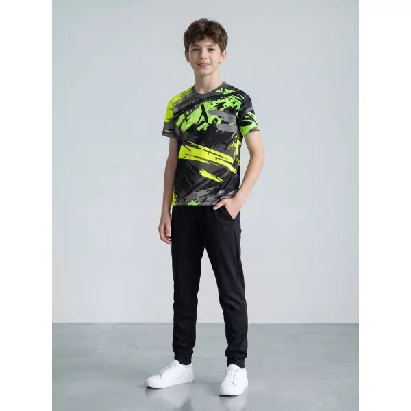  Tricou funcțional premium pentru copii ALTISPORT VOJ/ALK014TR01 NEGRU/VERDE 