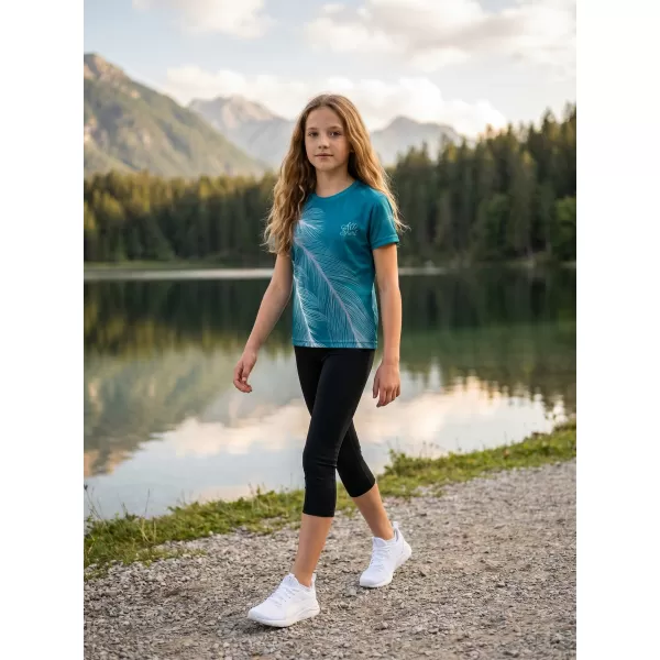  Tricou funcțional premium pentru copii ALTISPORT VOJ/ALK001TR01 SMARALD/GRI 