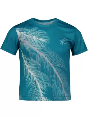 Tricou funcțional premium pentru copii ALTISPORT VOJ/ALK001TR01 SMARALD/GRI