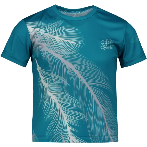  Tricou funcțional premium pentru copii ALTISPORT VOJ/ALK001TR01 SMARALD/GRI 