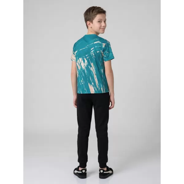  Tricou funcțional premium pentru copii ALTISPORT VOJ/ALK010TR01 SMARALD/ALBASTRU 