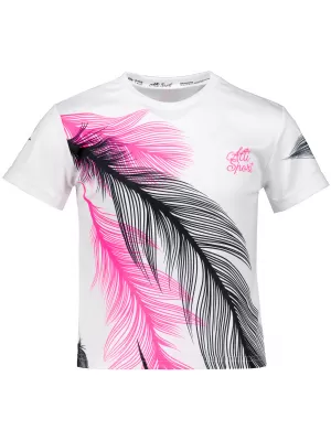 Tricou funcțional premium pentru copii ALTISPORT VOJ/ALK001TR01 ALB