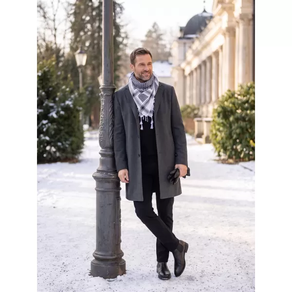  Eşarfă BRANDIT BD7009 ALB/NEGRU 