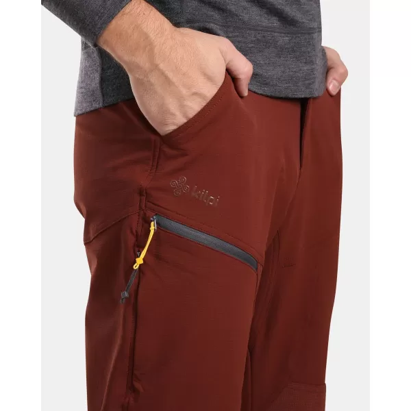  Pantaloni de exterior pentru bărbați KILPI VILLAIN-M WM0411KI ROȘU ÎNCHIS 