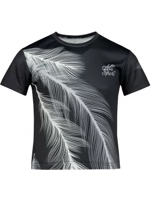 Tricou funcțional premium pentru copii ALTISPORT VOJ/ALK001TR01 NEGRU/GRI