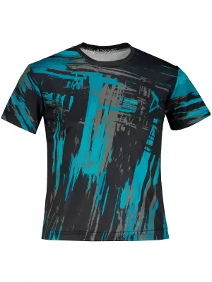 Tricou funcțional premium pentru copii ALTISPORT VOJ/ALK010TR01 NEGRU/SMARALD