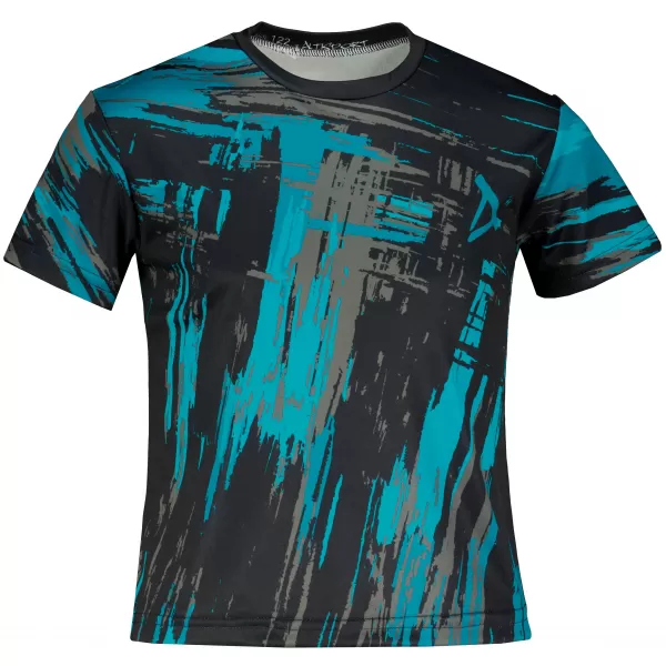  Tricou funcțional premium pentru copii ALTISPORT VOJ/ALK010TR01 NEGRU/SMARALD 