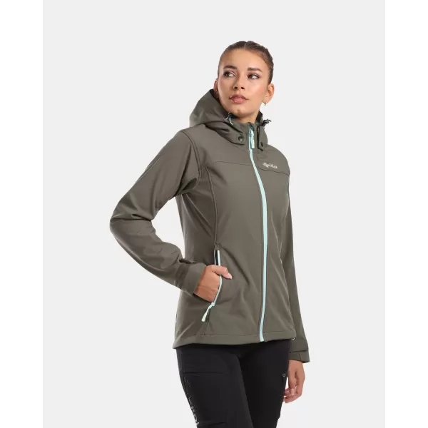  Jachetă softshell de damă KILPI RAVIA-W WL0129KI VERDE ÎNCHIS 