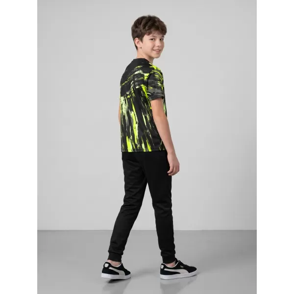  Tricou funcțional premium pentru copii ALTISPORT VOJ/ALK010TR01 NEGRU SI GALBEN 