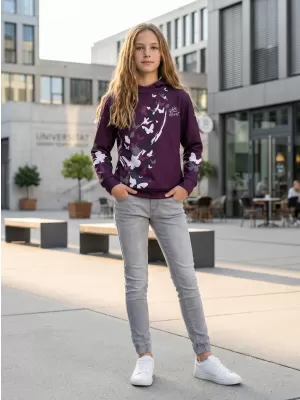 Hanorac funcțional premium pentru copii ALTISPORT VOJ/ALK022MI01 VIOLET