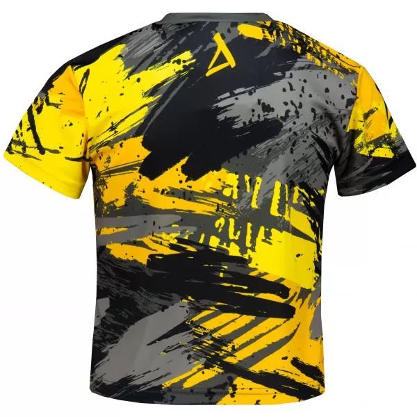  Tricou funcțional premium pentru copii ALTISPORT VOJ/ALK014TR01 NEGRU SI GALBEN 
