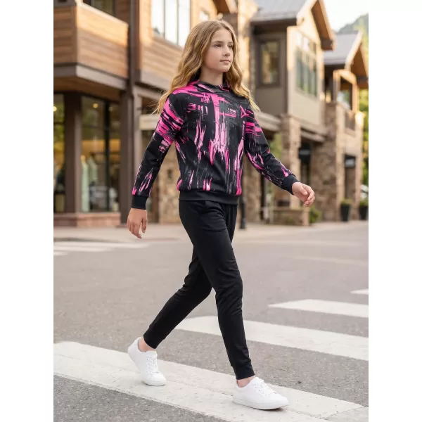  Hanorac funcțional premium pentru copii ALTISPORT VOJ/ALK010MI01 NEGRU/ROZ DESCHIS 