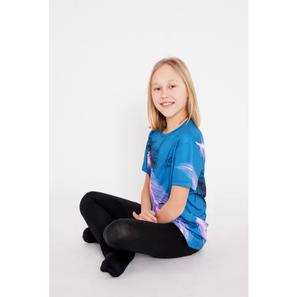  Tricou funcțional premium pentru copii ALTISPORT VOJ/ALK001TR01 BENZINĂ/ROZ DESCHIS 