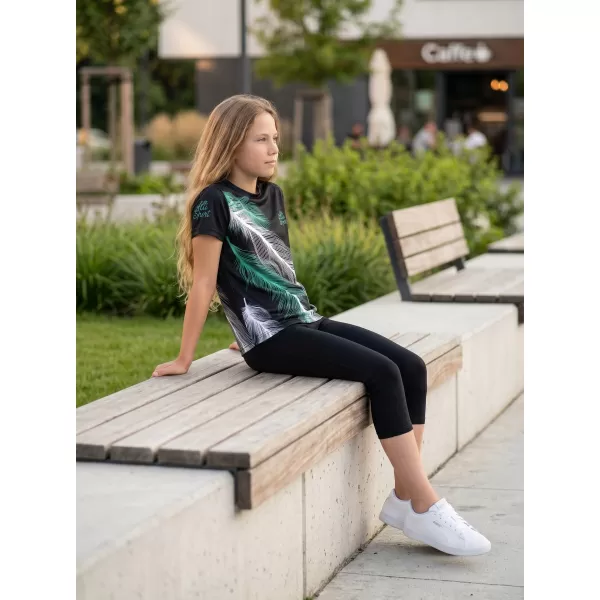  Tricou funcțional premium pentru copii ALTISPORT VOJ/ALK001TR01 NEGRU/TURCOAZ 