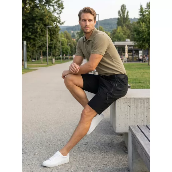  Pantaloni scurți pentru bărbați ALTISPORT NoPrint NP/ALM4021NJ NEGRU 