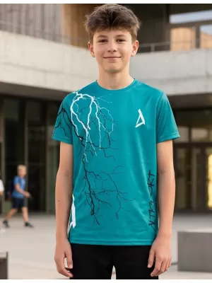 Tricou funcțional premium pentru copii ALTISPORT VOJ/ALK004TR01 KEROSEN/ALB