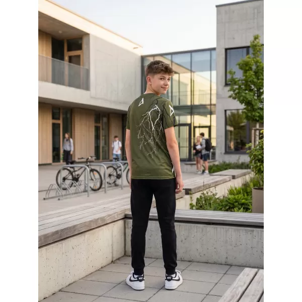  Tricou funcțional premium pentru copii ALTISPORT VOJ/ALK004TR01 MĂSLINE 